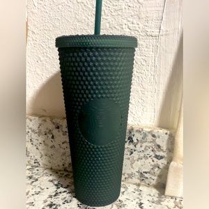 NWT army green Starbucks studded cup